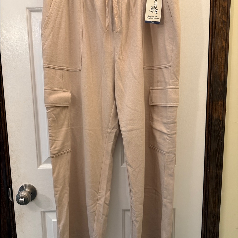 Terra & Sky Tan Cargo Pants